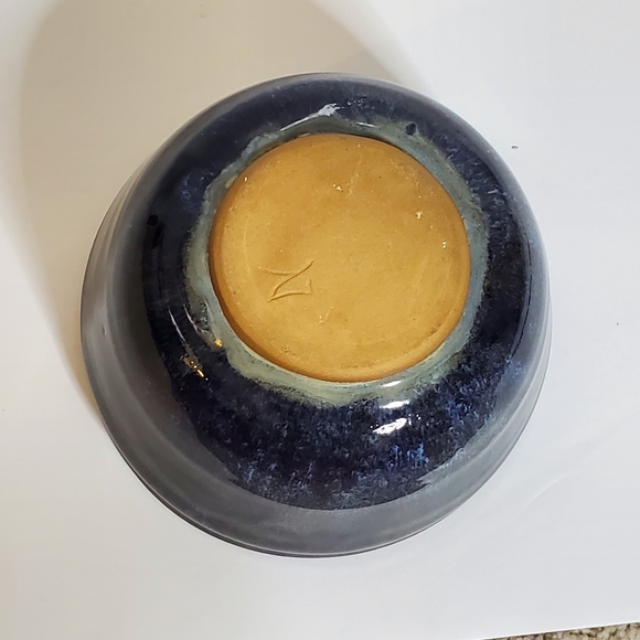 Blue glazed Handmade cereal bowl / multipurpose - 3.5"T x 6"W - Picture 6 of 8